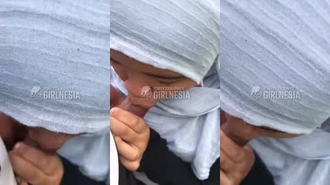Hijab Malay eksib sepong di hutan